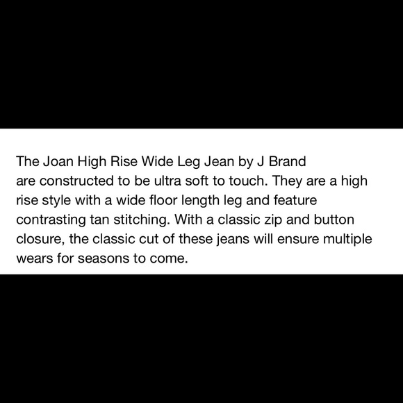 J Brand Wide Leg High Rise Jean - Picture 5 of 8